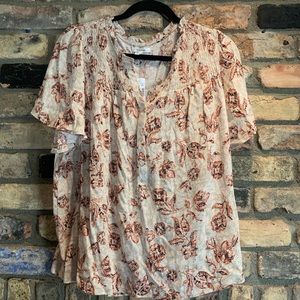 Women’s X-Large spring blouse NWT